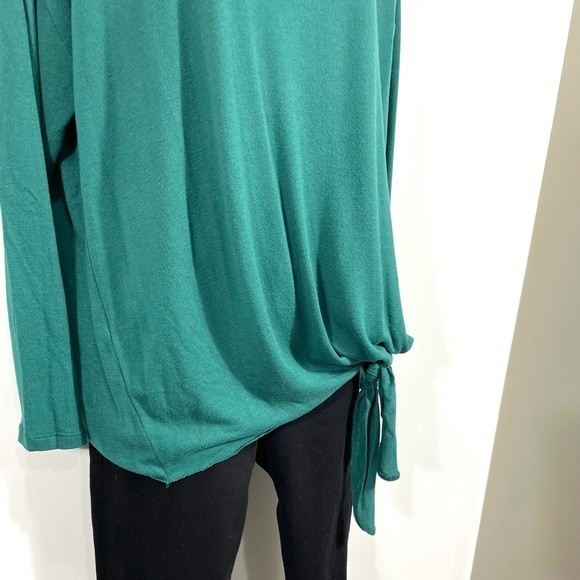 Caslon Green Dolman Sleeve Tie Front Sweater - Picture 4 of 10